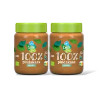 AH Terra Plantaardig biolgisch 100% pindakas 2pk