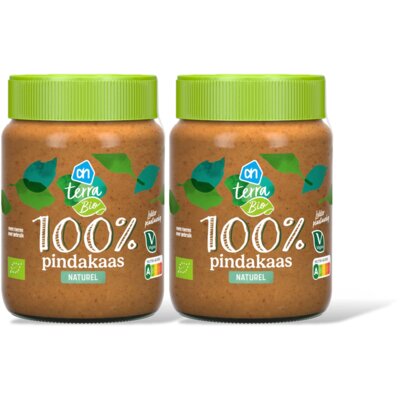 pdp-image-AH Terra Plantaardig biolgisch 100% pindakas 2pk