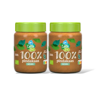 pdp-image-AH Terra Plantaardig biolgisch 100% pindakas 2pk