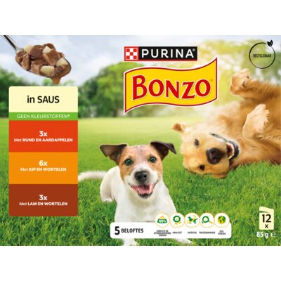 pdp-image-Bonzo Maaltijdzakjes in saus rund, kip, lam