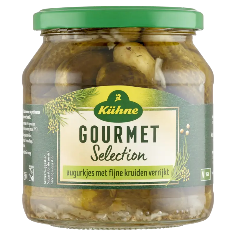 Kühne Gourmet Selection Augurkjes met Fijne Kruiden Verrijkt