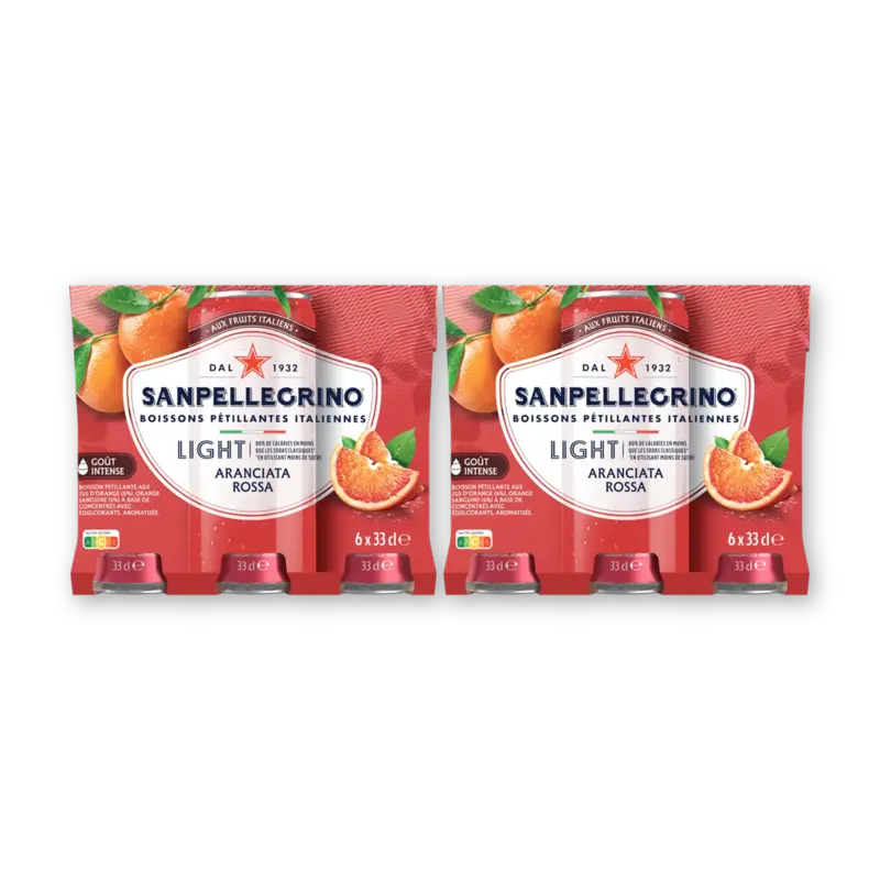 S. Pellegrino Aranciata rossa light 6-pack 2-pack