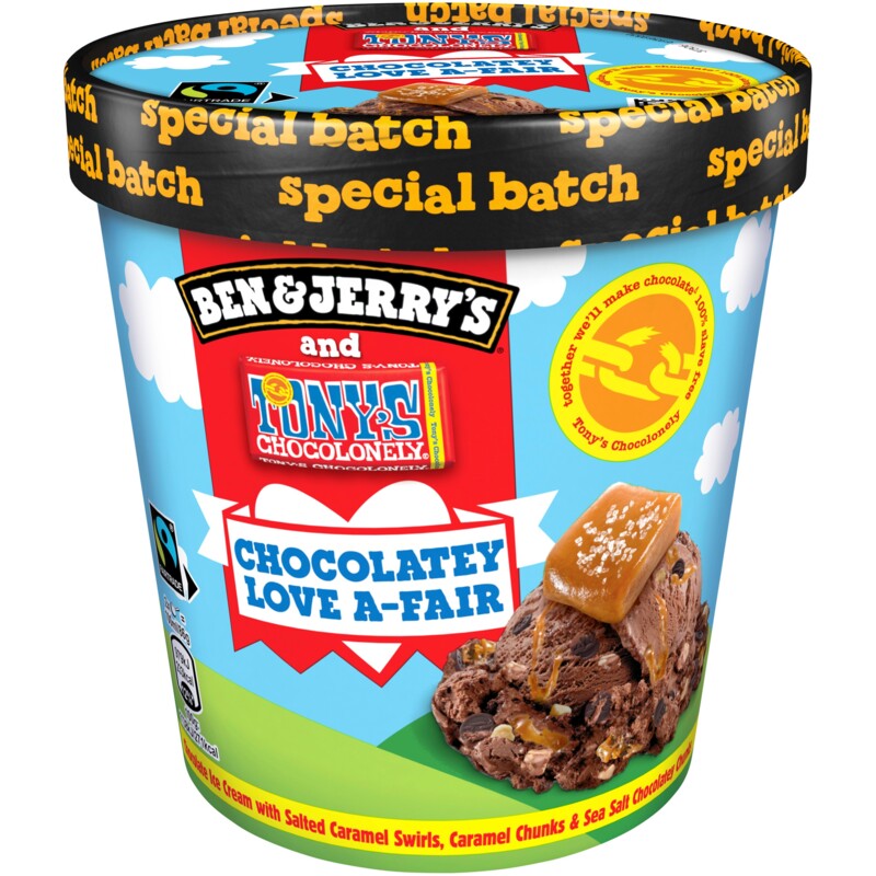Een afbeelding van Ben & Jerry's Tony's chocolonely love a-fair