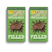 Tony's Chocolonely Filled melk pral hazelnoot crunch 2-pack