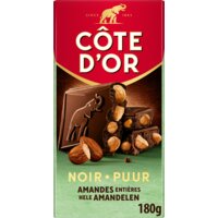 Een afbeelding van Côte d'Or Chocoladereep puur met hele amandelen