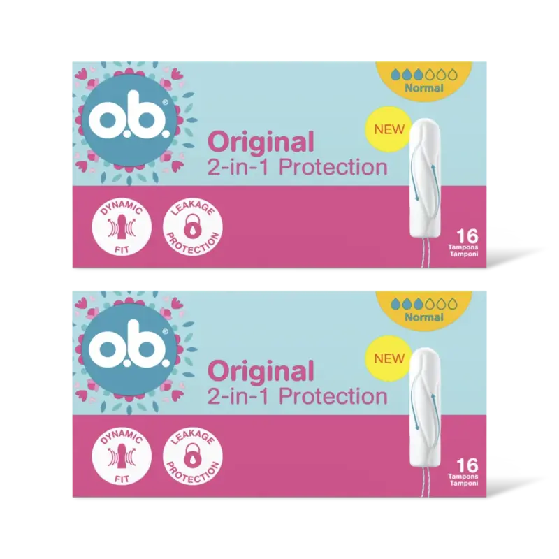 o.b. Original 2-in-1 protection normal 2-pack