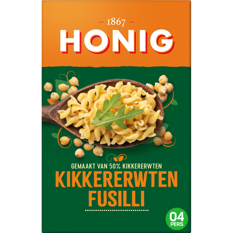 Een afbeelding van Honig Peulvruchten pasta fusilli kikkererwten
