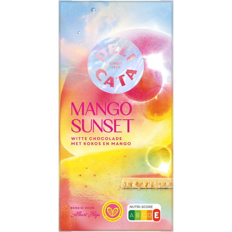 Delicata Reep mango sunset witte chocolade