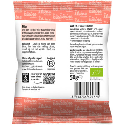 pdp-image-De Kleine Keuken Biologische bites haver & aardbei 12m+