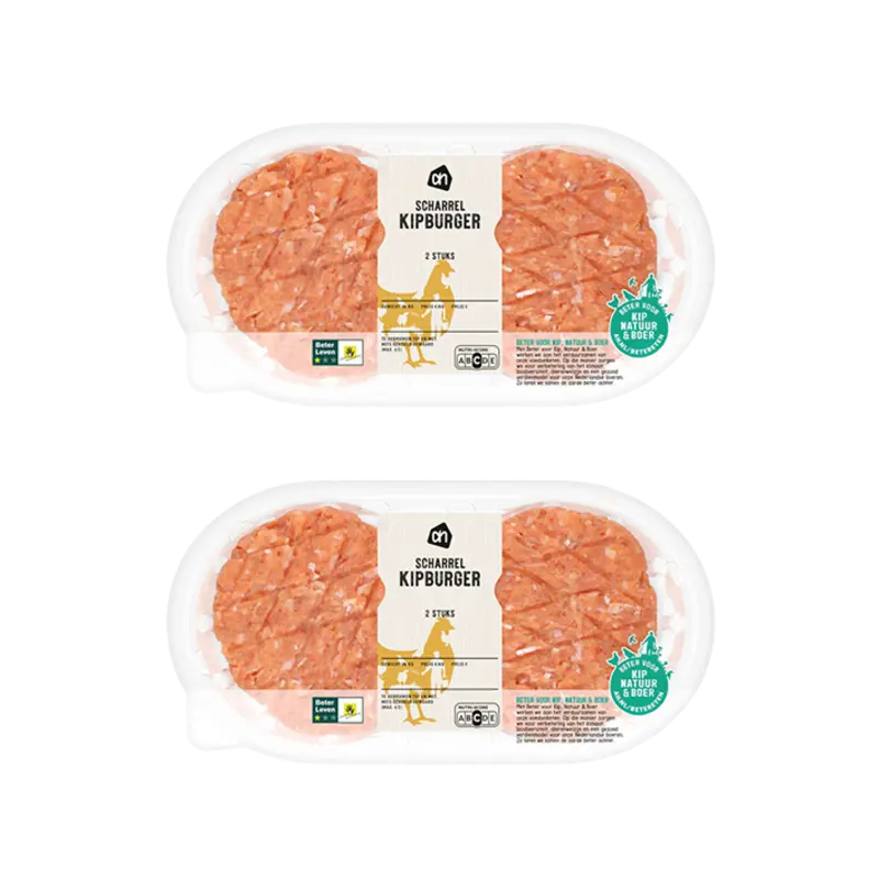 AH Scharrel kipburger 2 stuks 2-pack
