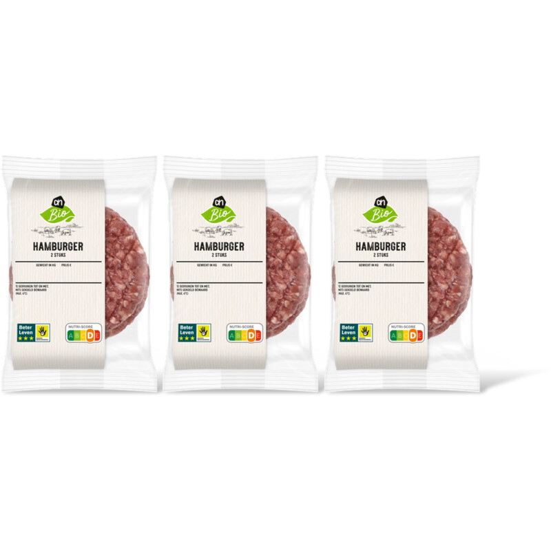 AH Biologisch Hamburger 2 stuks 3-pack