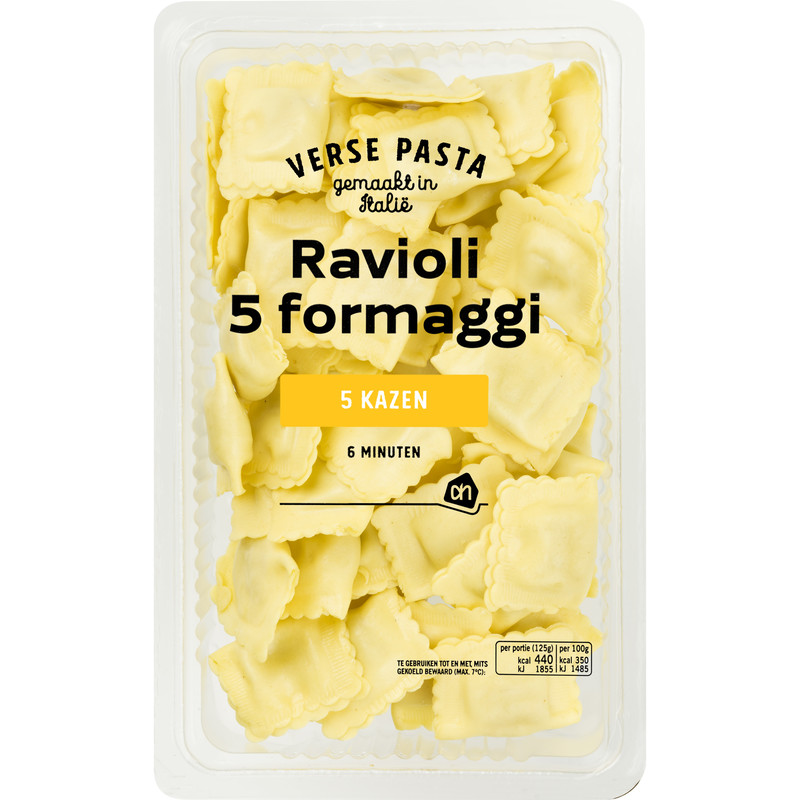 Een afbeelding van AH Verse ravioli 5 formaggio