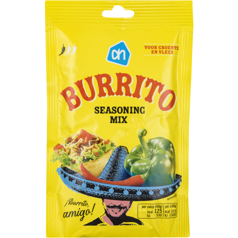 AH Burrito seasoning mix reserveren Albert Heijn