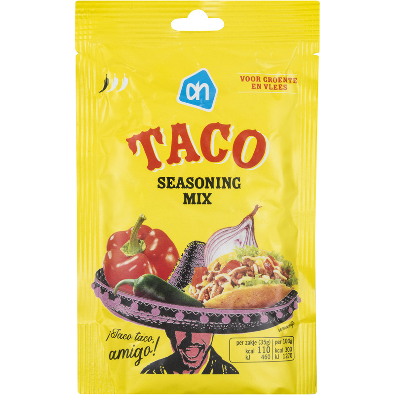 Een afbeelding van AH Taco seasoning mix