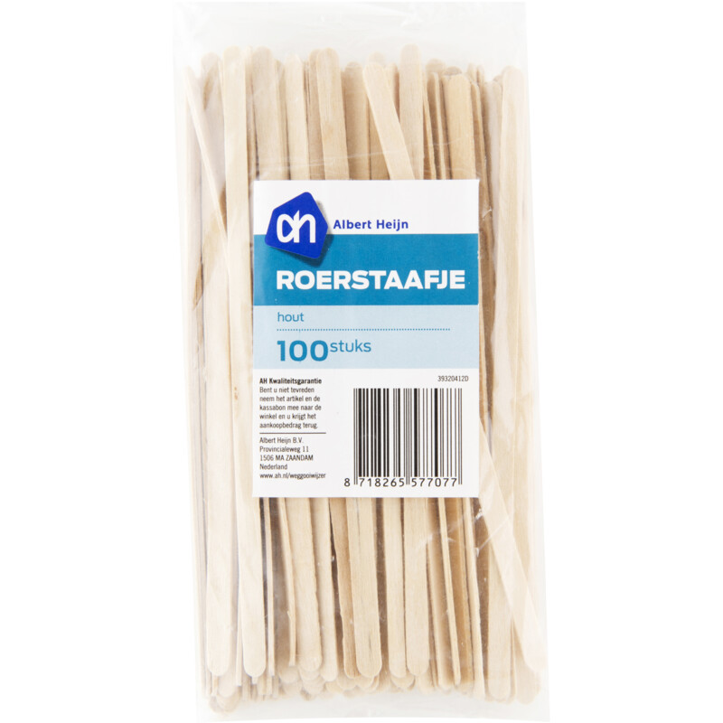 Een afbeelding van AH roerstaafjes hout