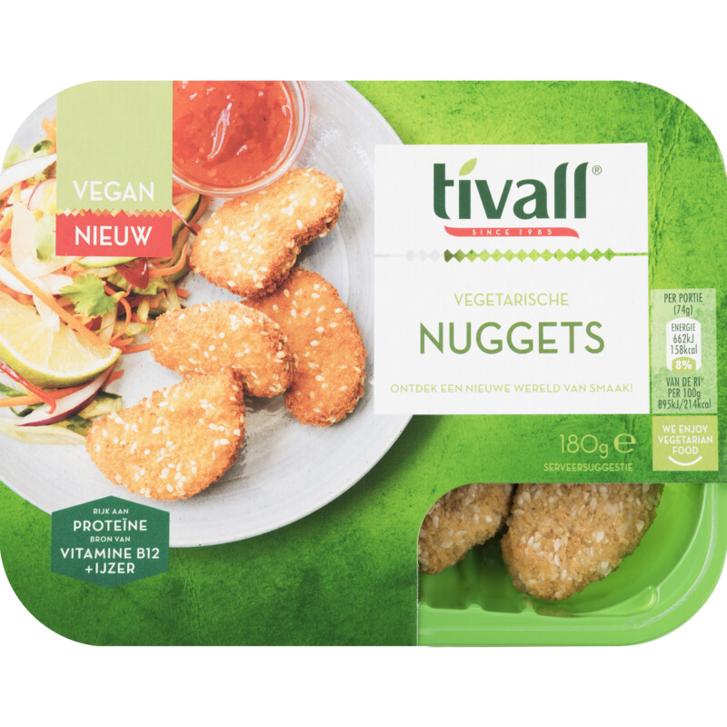 Een afbeelding van Tivall vegan nuggets