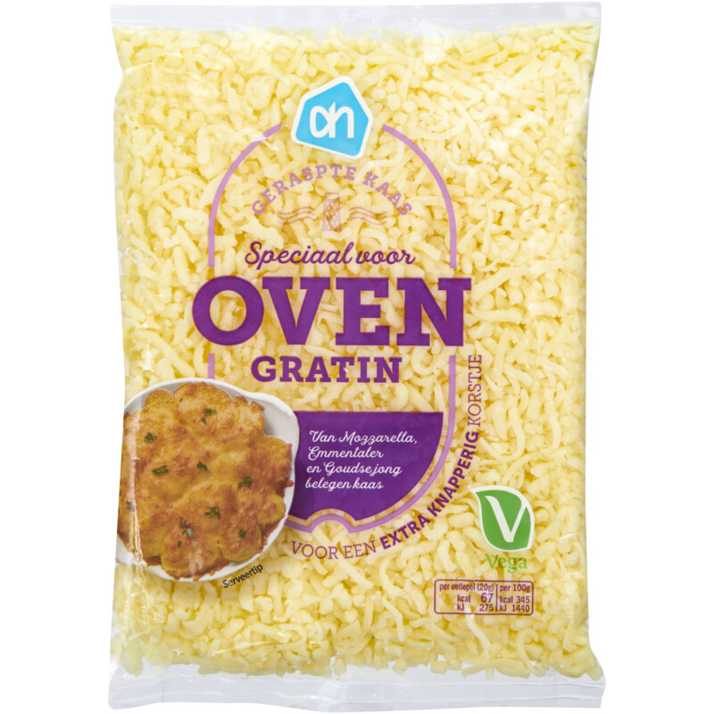 Een afbeelding van AH Ovengratin geraspte kaas