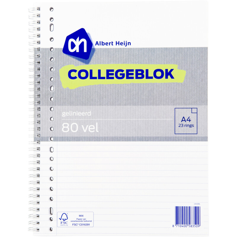 Een afbeelding van AH Collegeblok lijn