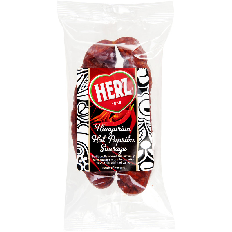 Een afbeelding van Herz hot paprika sausage
