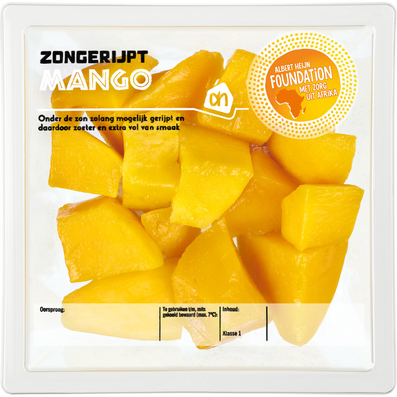 Een afbeelding van AH Zongerijpte mango stukjes