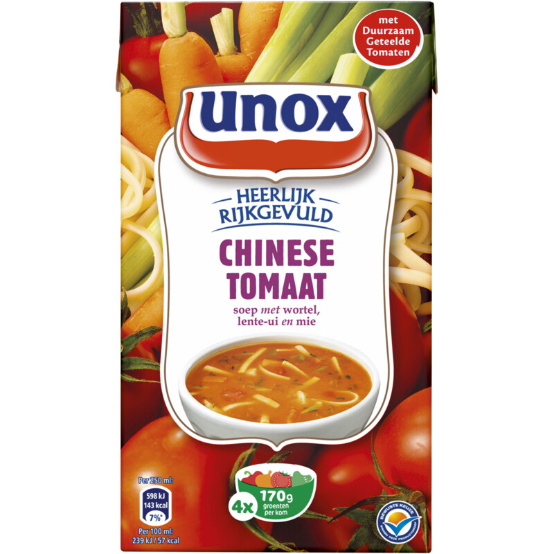 Unox Soep in pak chinese tomaat reserveren | Albert Heijn