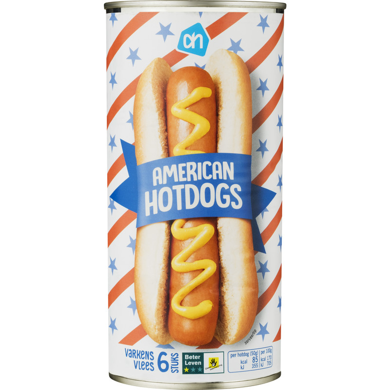 Een afbeelding van AH American hotdogs