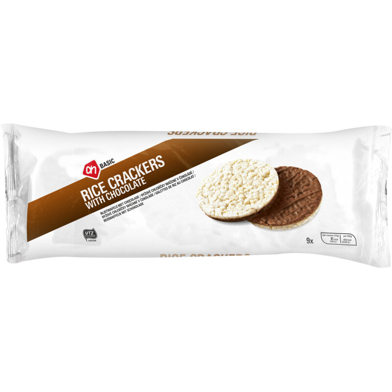 Een afbeelding van AH BASIC Ah bsc rice crackers choc