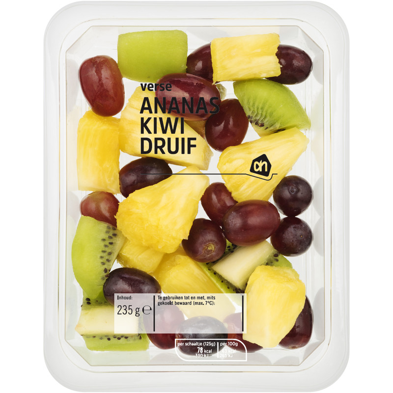 Een afbeelding van AH Verse ananas, kiwi en druif