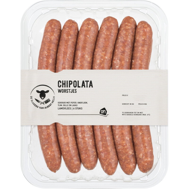 Een afbeelding van AH gekruide lamsworstjes