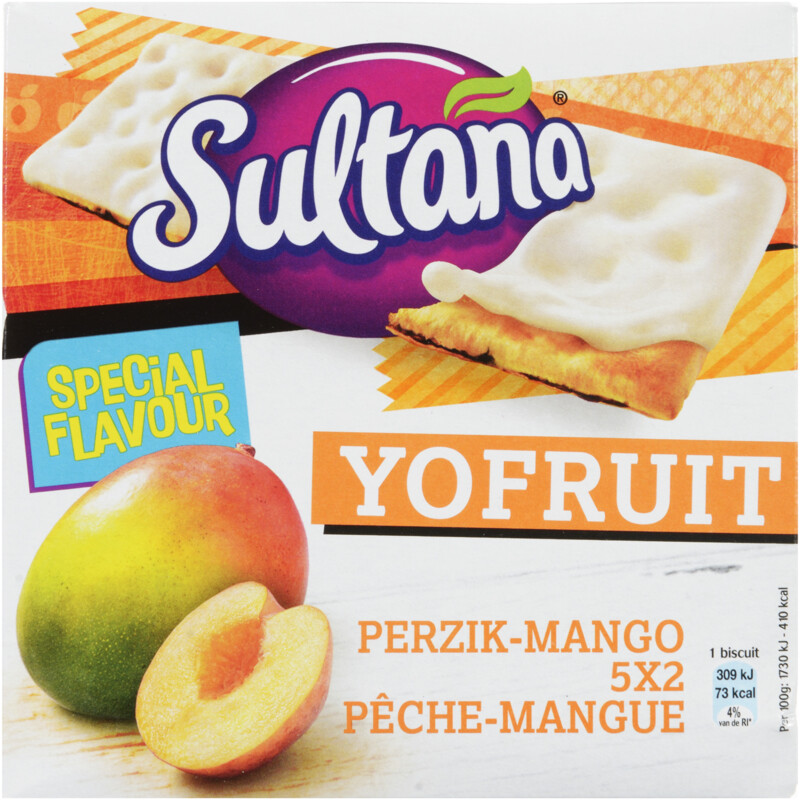 Een afbeelding van Sultana YoFruit perzik & mango