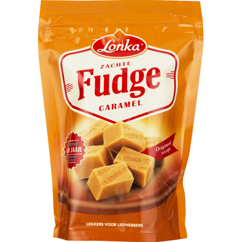 Een afbeelding van Lonka fudge caramel 200 geram