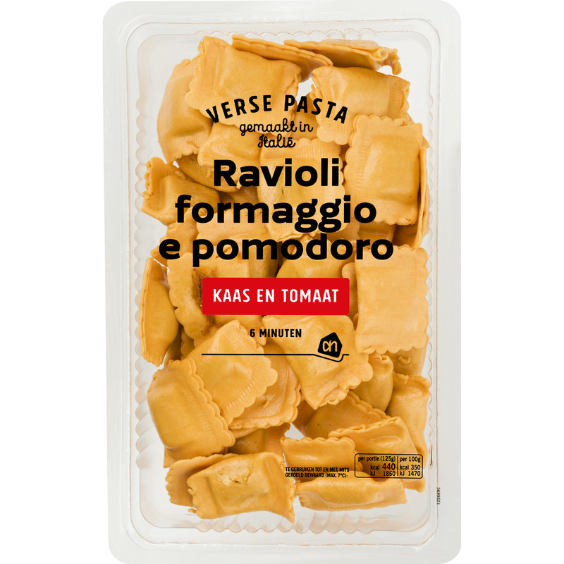 Een afbeelding van AH Verse ravioli formaggio e pomodoro