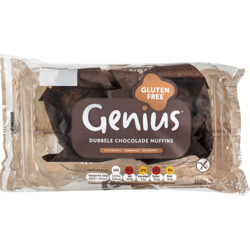 Een afbeelding van Genius chocolade muffin 160gr