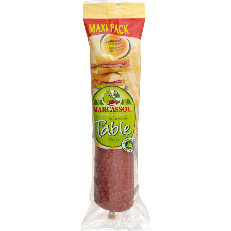 Marcassou Saucisson de table 650g BEL bestellen | Albert Heijn