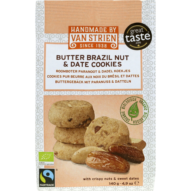 Een afbeelding van Handmade Bio paranoot/dadel koekjes