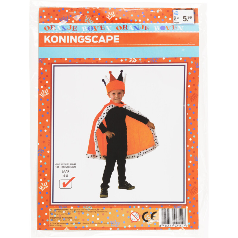 Een afbeelding van Folat Oranje cape