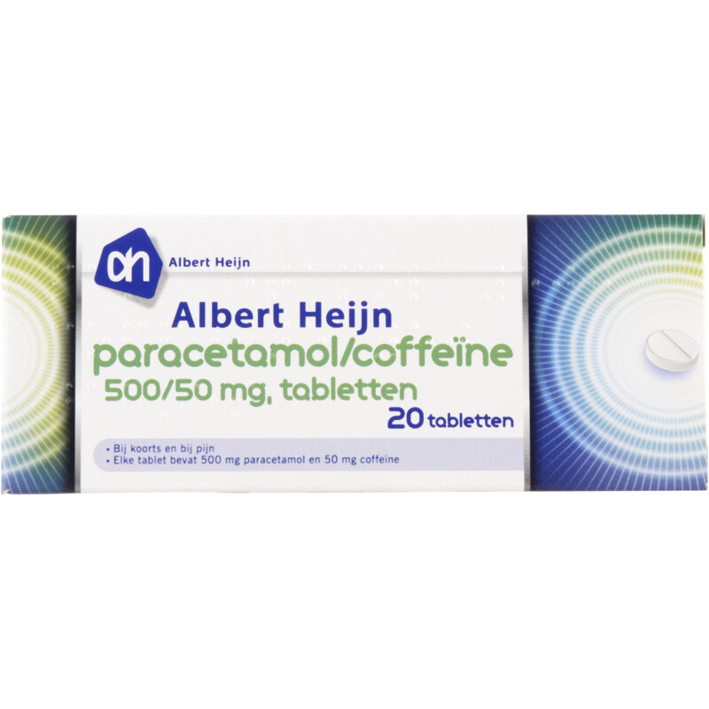 Een afbeelding van AH Paracetamol/coffeïne 500/50mg tabletten