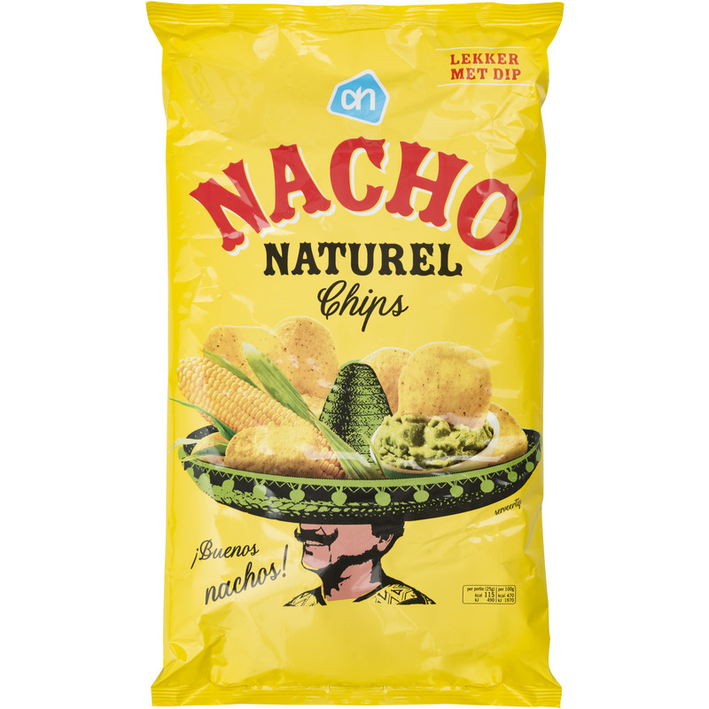 Een afbeelding van AH Nacho chips naturel