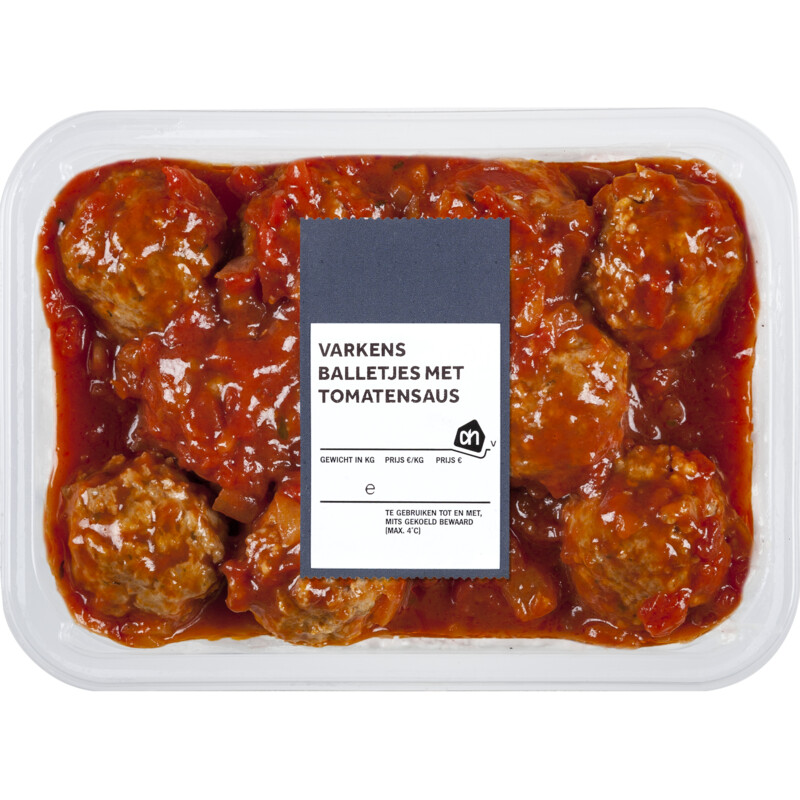 Een afbeelding van AH K&K balletjes tomatensaus bel