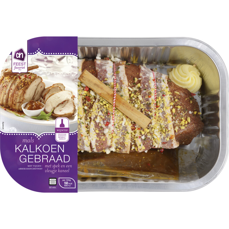 Een afbeelding van AH Kalkoengebraad met spek en kaneel & vijg