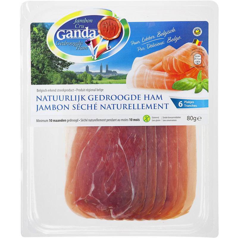 Een afbeelding van Ganda Natuurlijk gedroogde ham bel