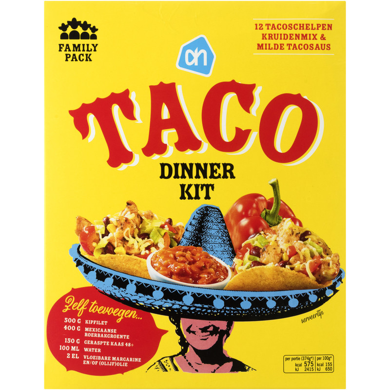 Een afbeelding van AH Taco dinner kit