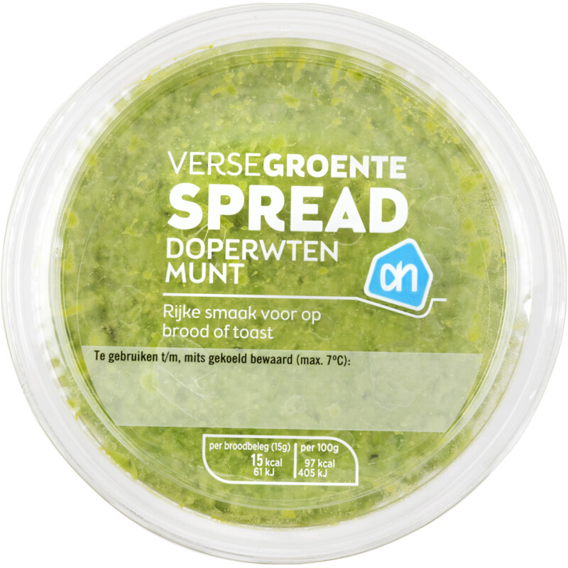 Een afbeelding van AH Groentespread doperwten-munt