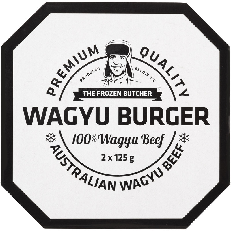 Een afbeelding van The Frozen Butcher Wagyu burger 100% wagyu beef
