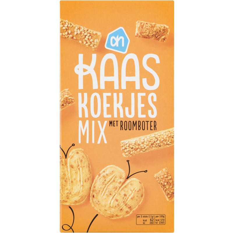 Een afbeelding van AH Kaas koekjes mix met roomboter