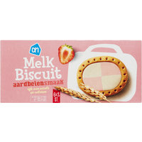 Een afbeelding van AH Melkbiscuit aardbeiensmaak