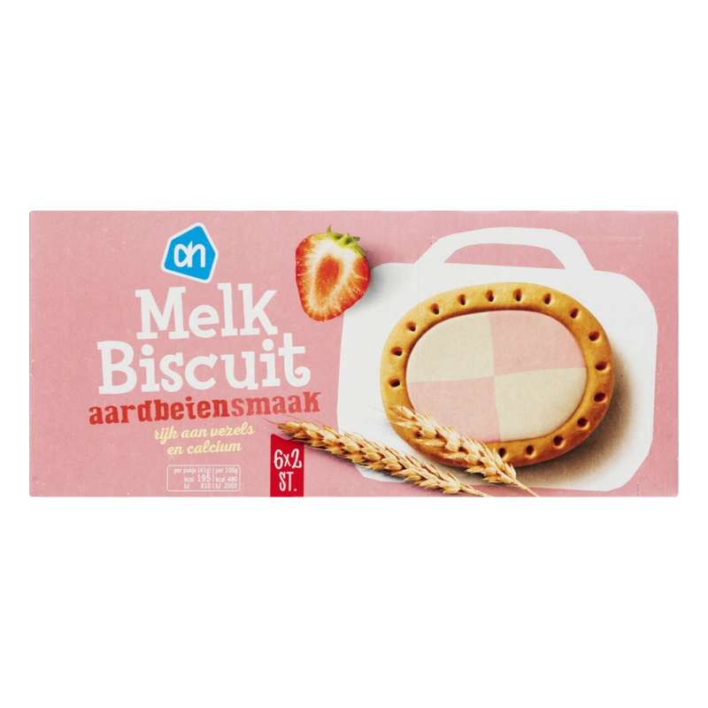 Melkbiscuit aardbeiensmaak