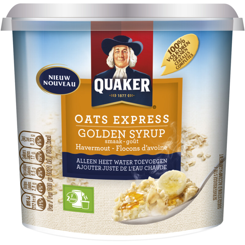 Quaker Havermout pot golden syrup bestellen | Albert Heijn