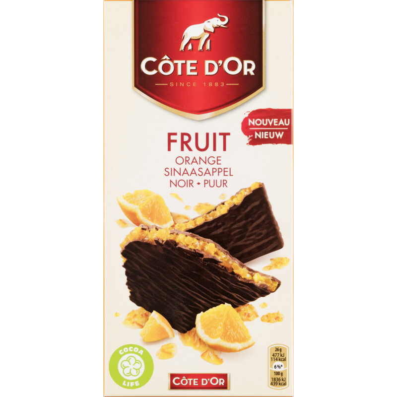 Een afbeelding van Côte d'Or Fruit sinaasappel