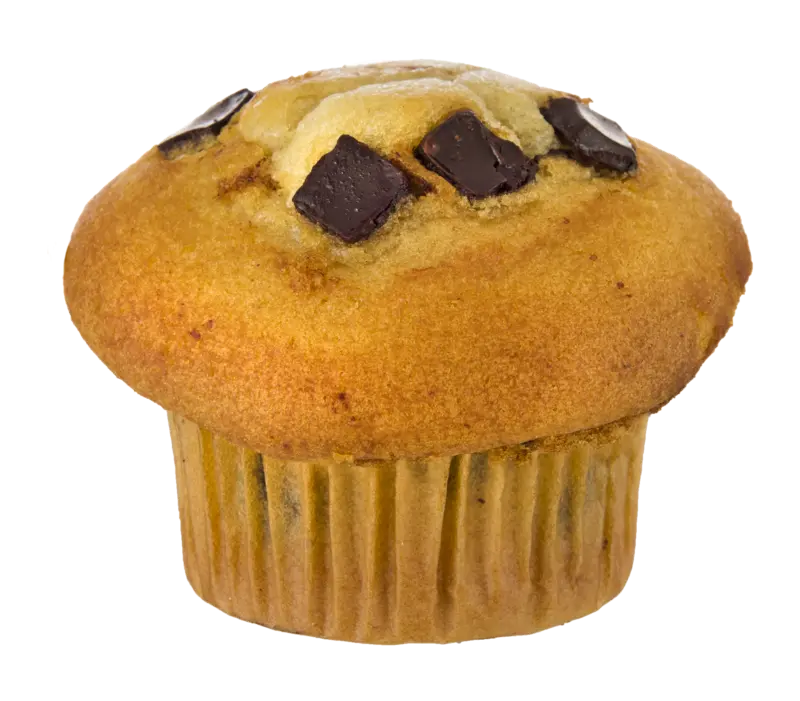 Muffin vanille met chocolade stukjes